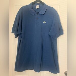 Lacoste Men's Vintage Navy Blue Short-Sleeve Polo Iconic Logo Size XXL